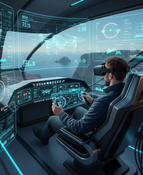 Concepto de cabina virtual inmersiva VIRCO
